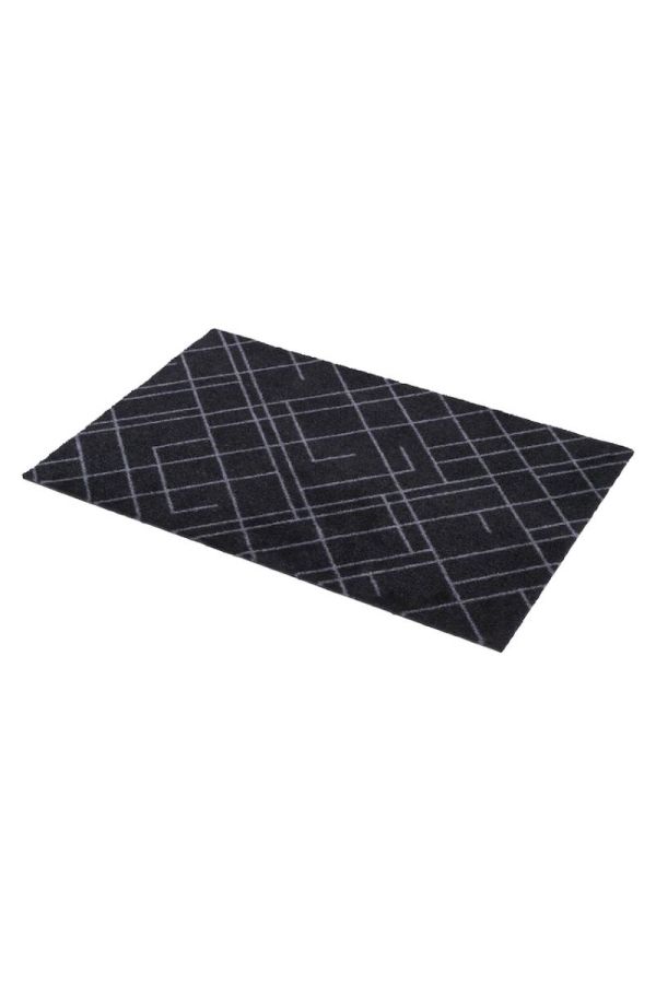 00620 polyamid 60x90 Lines Black/Grey