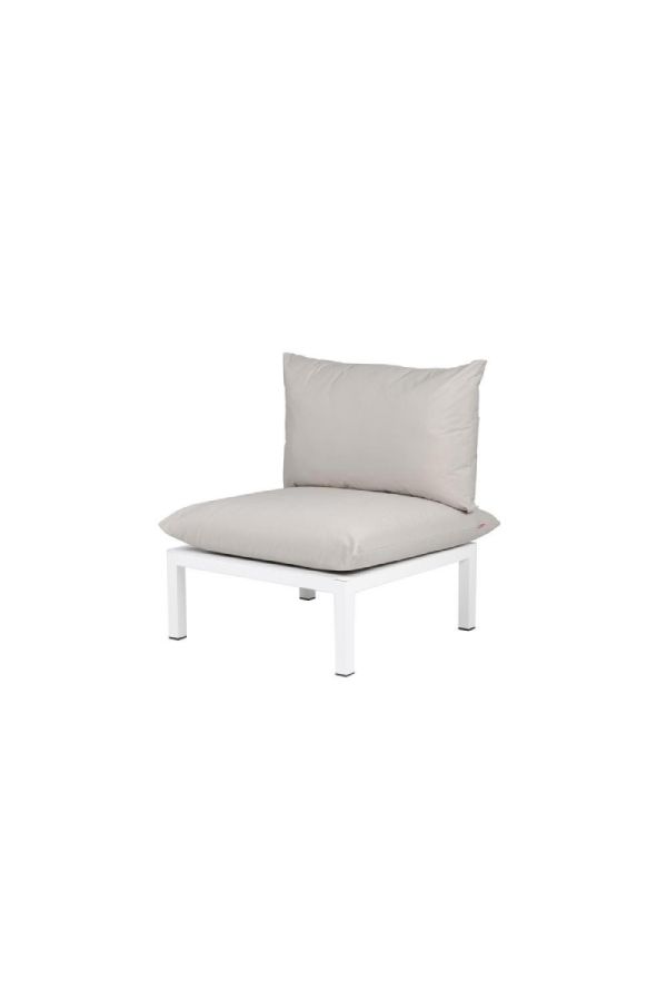 Domino 491 seat+back cushion BIBE Mixed beige/hvit